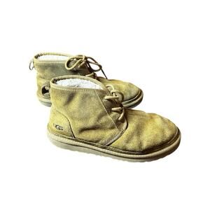 UGG Neumel Boots Women’s Size 6 Suede Shearling Lined Brown Ankle Chukka